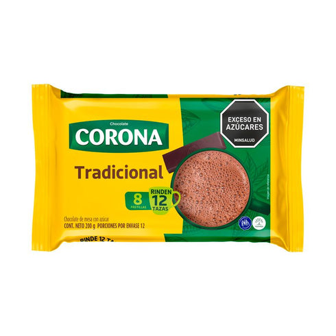 CHOCOLATE CORONA 200G PASTILLAS